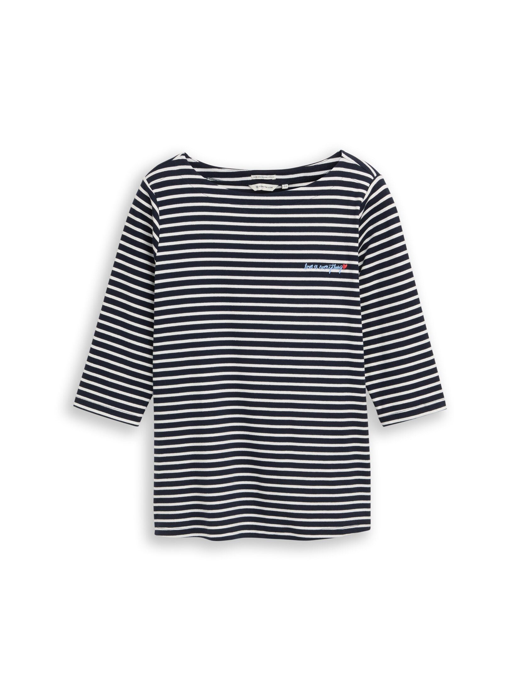 TOM TAILOR PLUS 3/4-Arm-Shirt T-Shirt Plus Size - Langarmshirt mit Streifen günstig online kaufen
