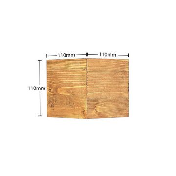 Lindby Wandleuchte Benicio, dimmbar, LED-Leuchtmittel fest verbaut, warmweiß, Skandinavisch, Holz, Metall, holz hell, nickel antik, 1 flammig, inkl.