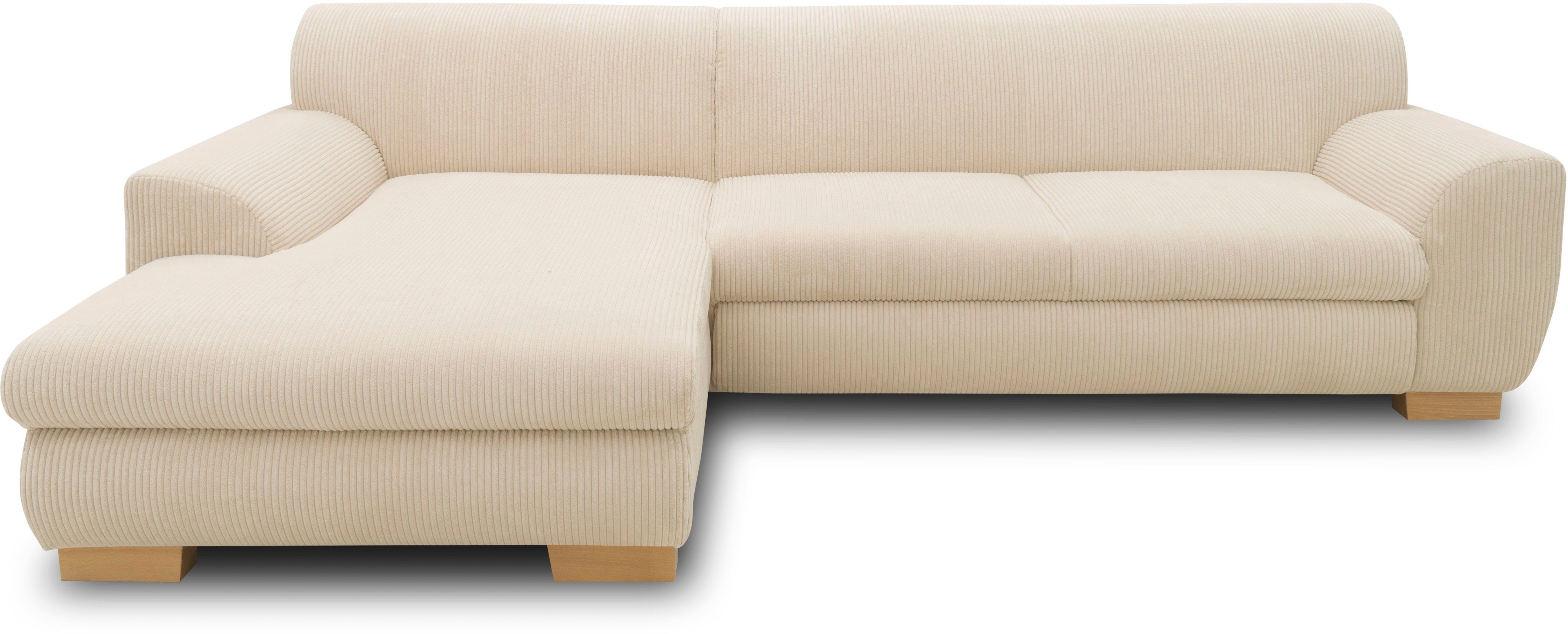 Home affaire Ecksofa "Nika zeitlos und elegant, L-Form" wahlweise mit Bettf günstig online kaufen