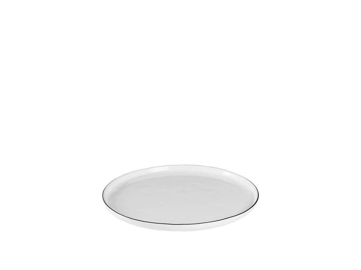 Speiseteller Salt 28 cm Porzellan weiß schwarz