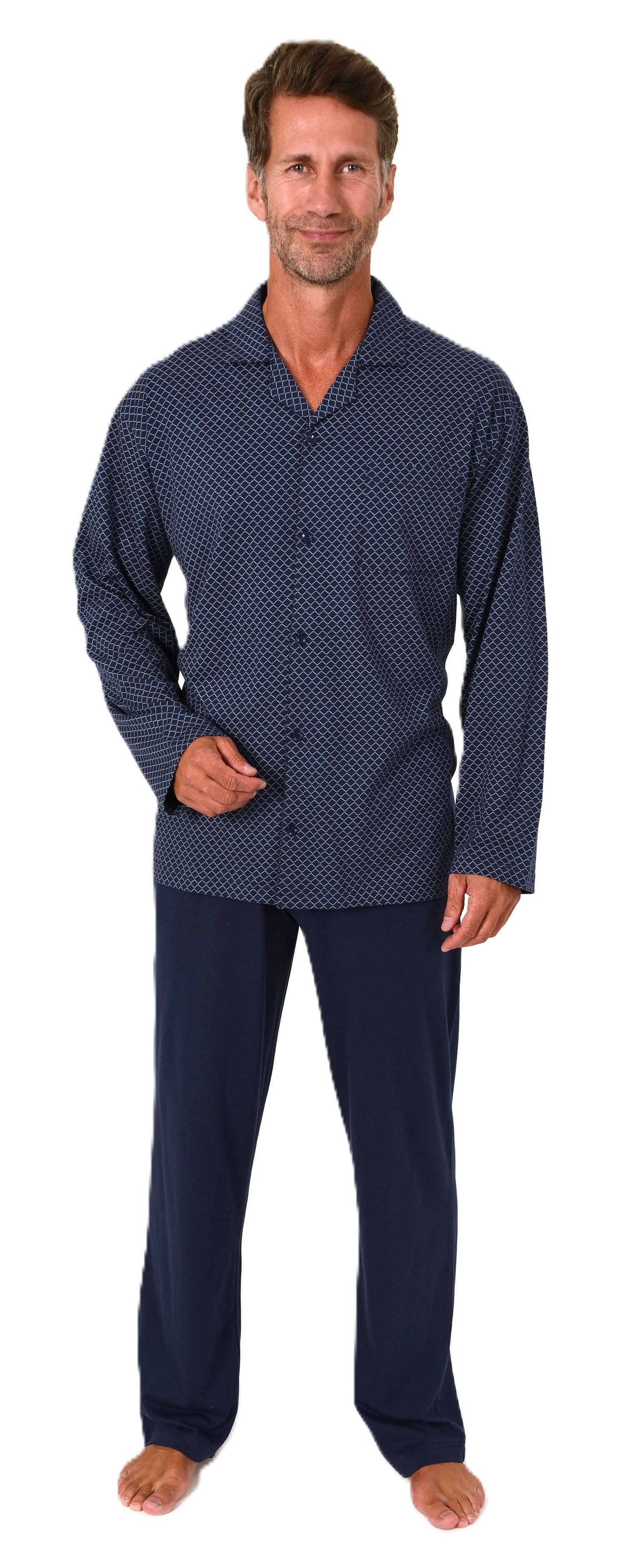 Normann Pyjama Normann Herren Langarm Pyjama zum durchknöpfen, auch in Über günstig online kaufen