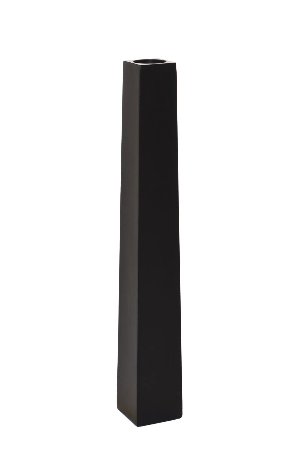 VIVANNO Bodenwindlicht Fiberglas OBELISK - Schwarz Matt, 11x11x80 cm günstig online kaufen