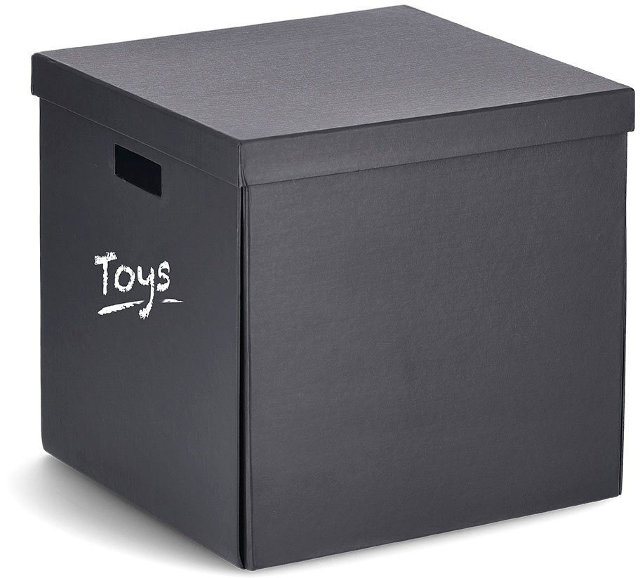 Zeller Present Aufbewahrungsbox (1 St), beschriftbar, recycelter Karton,  Praktische Organizer - Kiste in stylischer Farbe