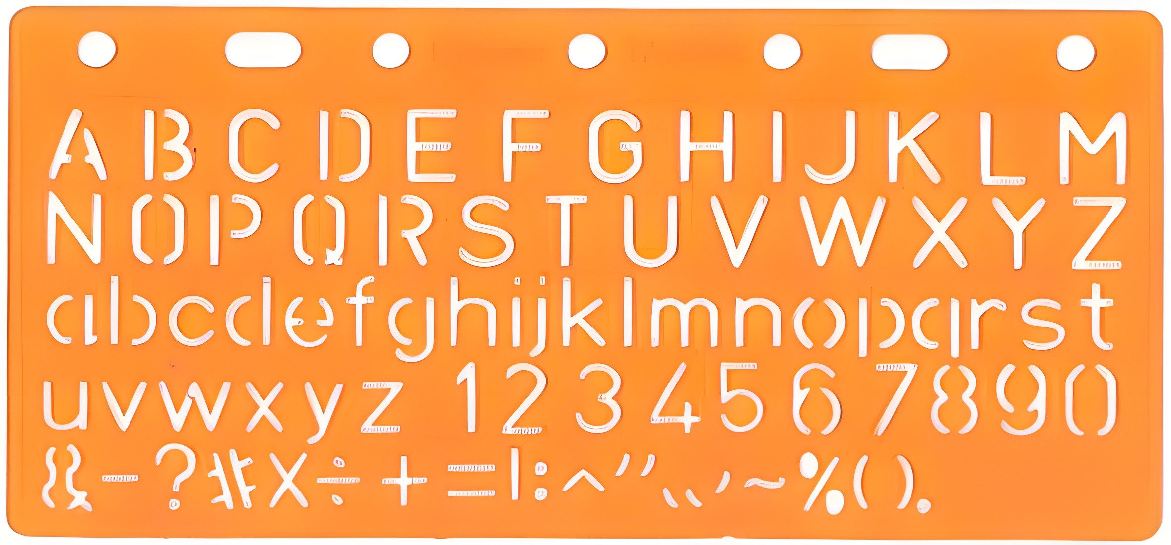 STANDARDGRAPH Zeichenlineal Standardgraph Schablone Standard-Schrift 20 mm Großbuchstaben 1 Stück