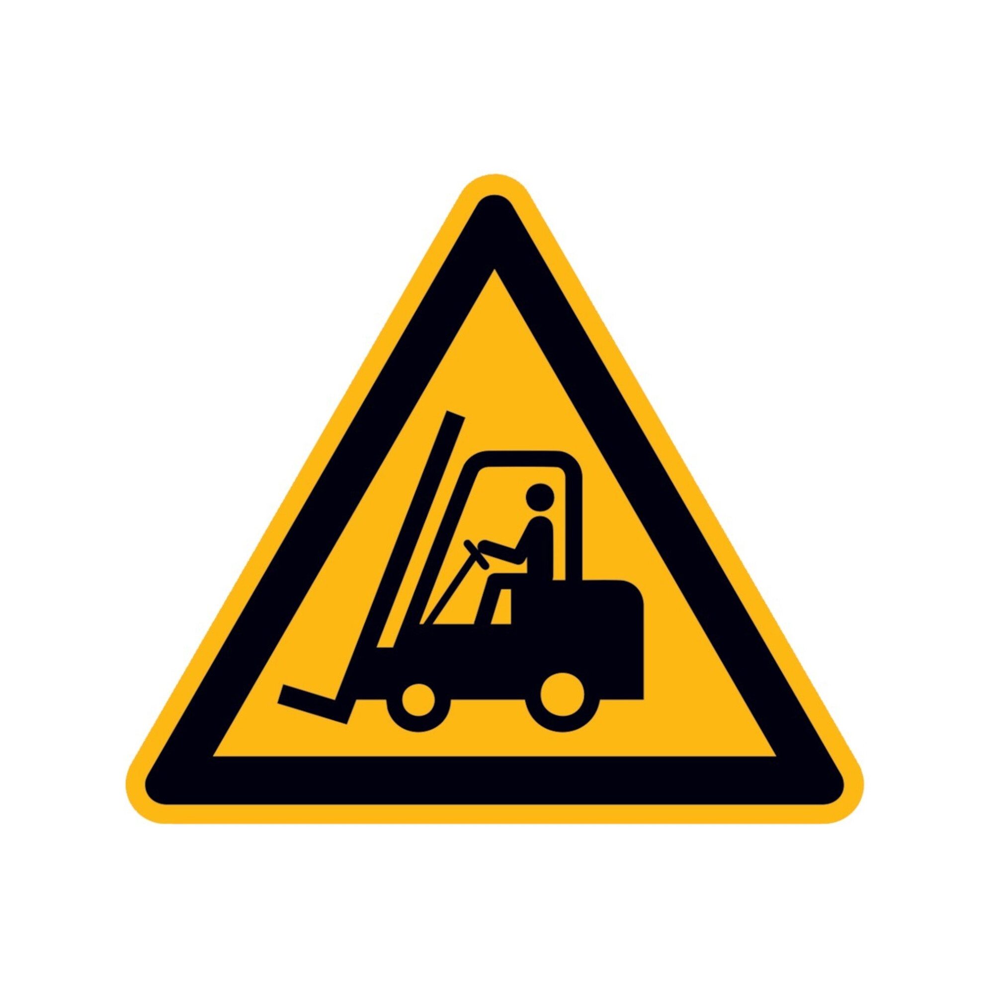 wolk Aufkleber SafetyMarking Warnschild Aluminium SL 400 mm Warnung vor Flurförderzeu