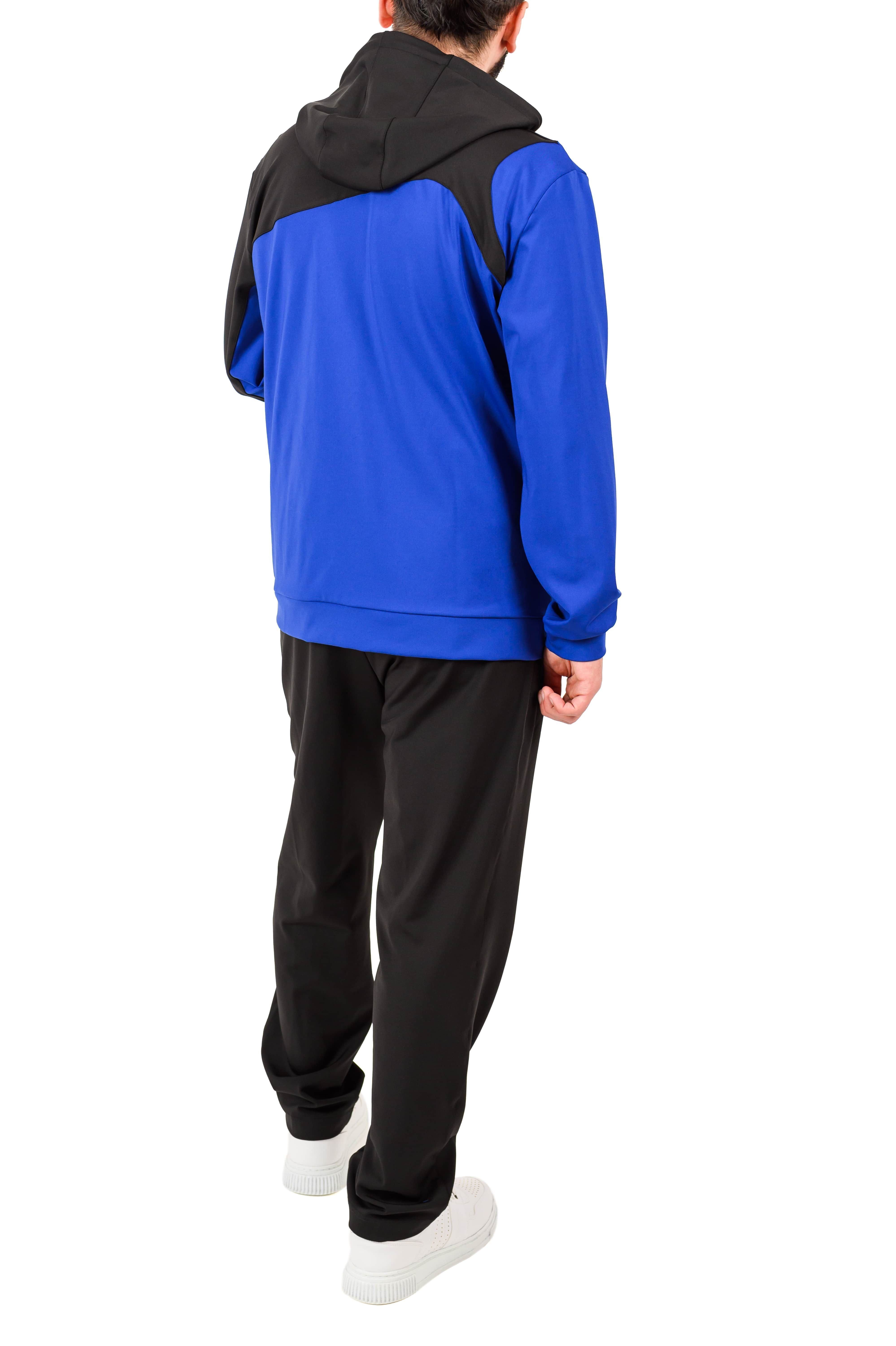 Authentic Klein Sportanzug Herren Sport und Freizeitanzug Royalblau und Schwarz