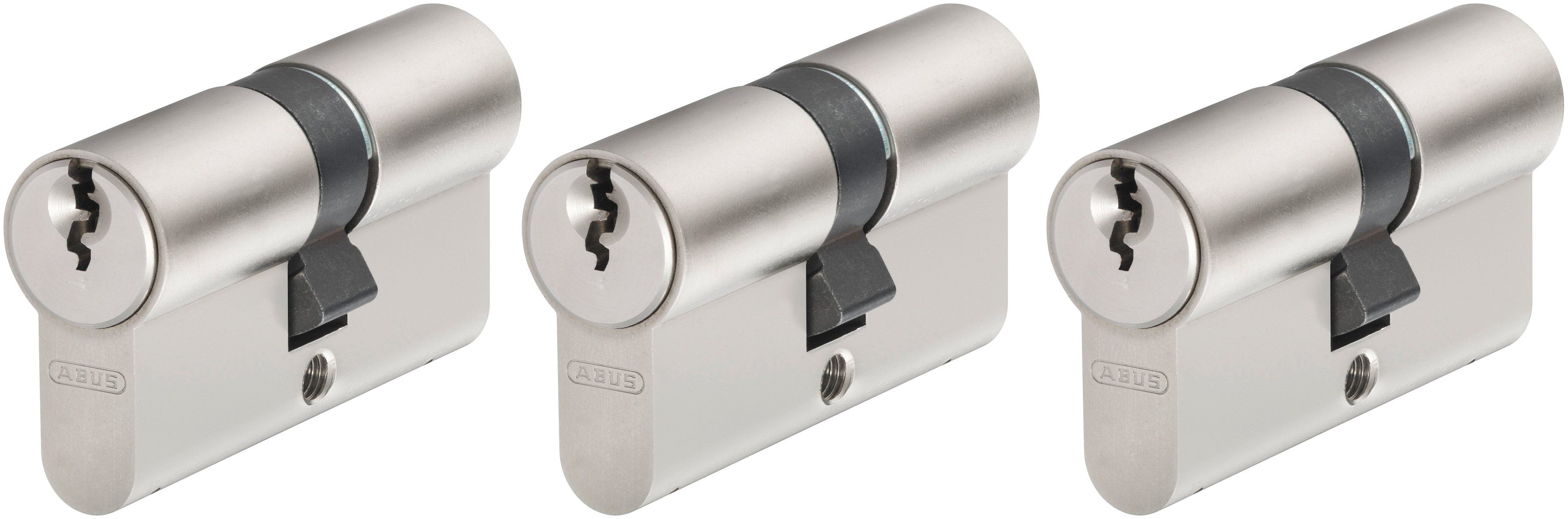 Image of ABUS Profilzylinder »E20NP«, (Set, 8-St), 3 Tür-Doppelzylinder mit 5 Profilschlüssel