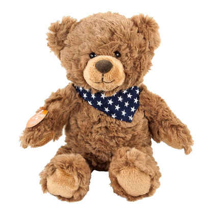 Teddy Hermann® Kuscheltier Teddybär 23 cm sitzend dunkelbraun Plüschteddy
