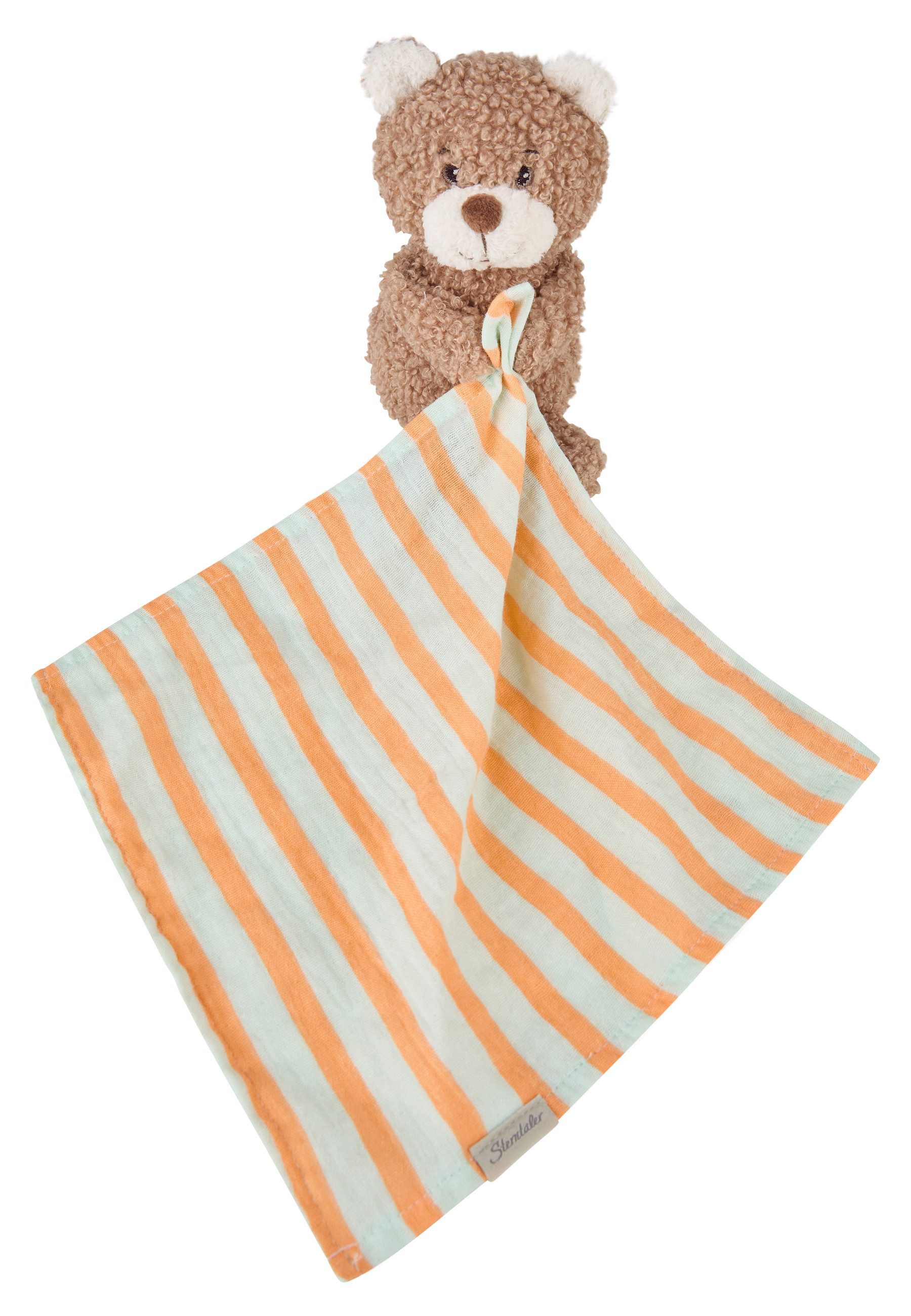 Sterntaler® Schmusetuch Schmusetuch L BÄR Bo, (1-tlg), kuschelig weich, leichtes Musselintuch, geknotete Enden zum Spielen