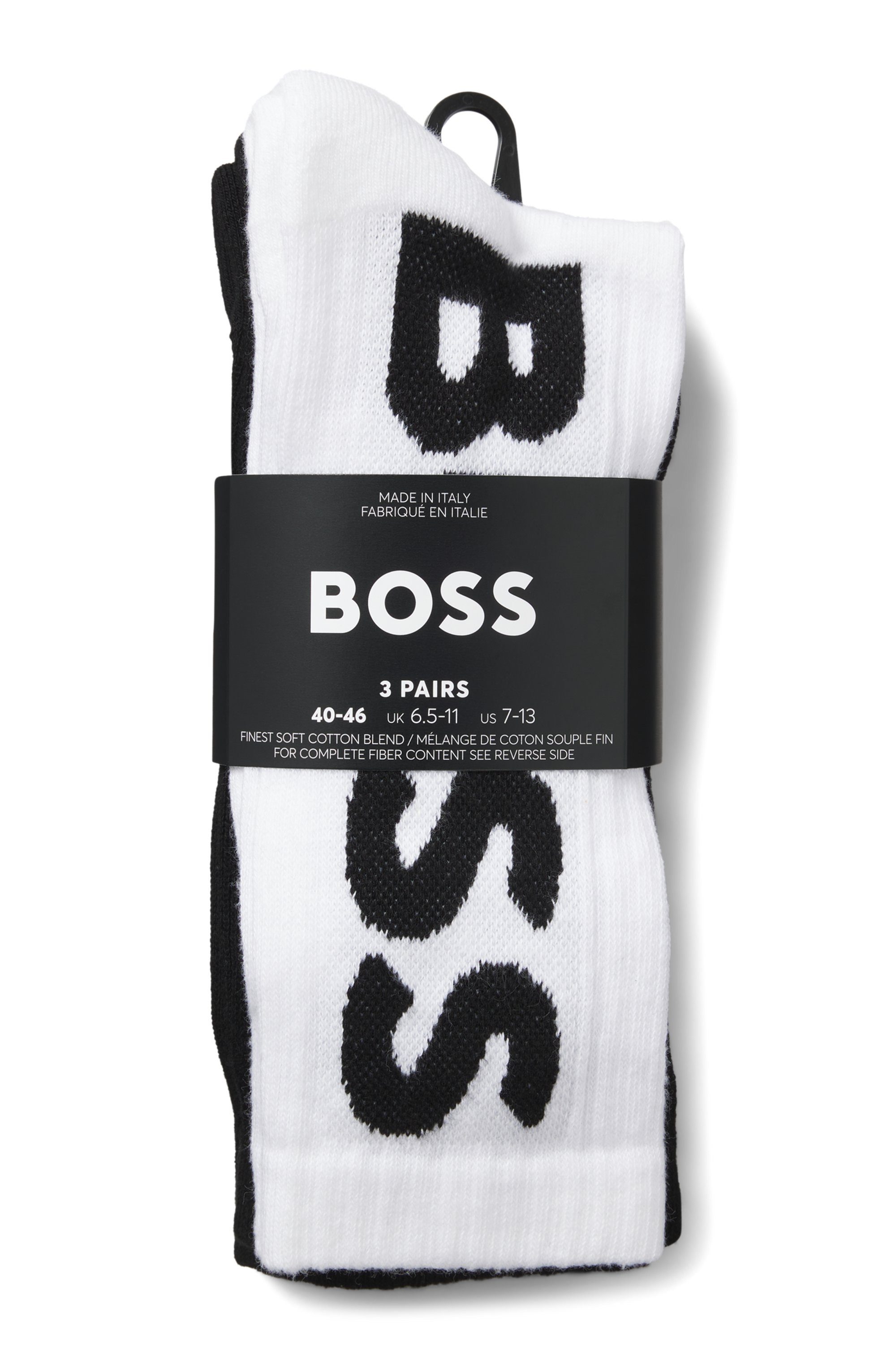 BOSS Socken 3P QS Rib Logo CC mit Logo