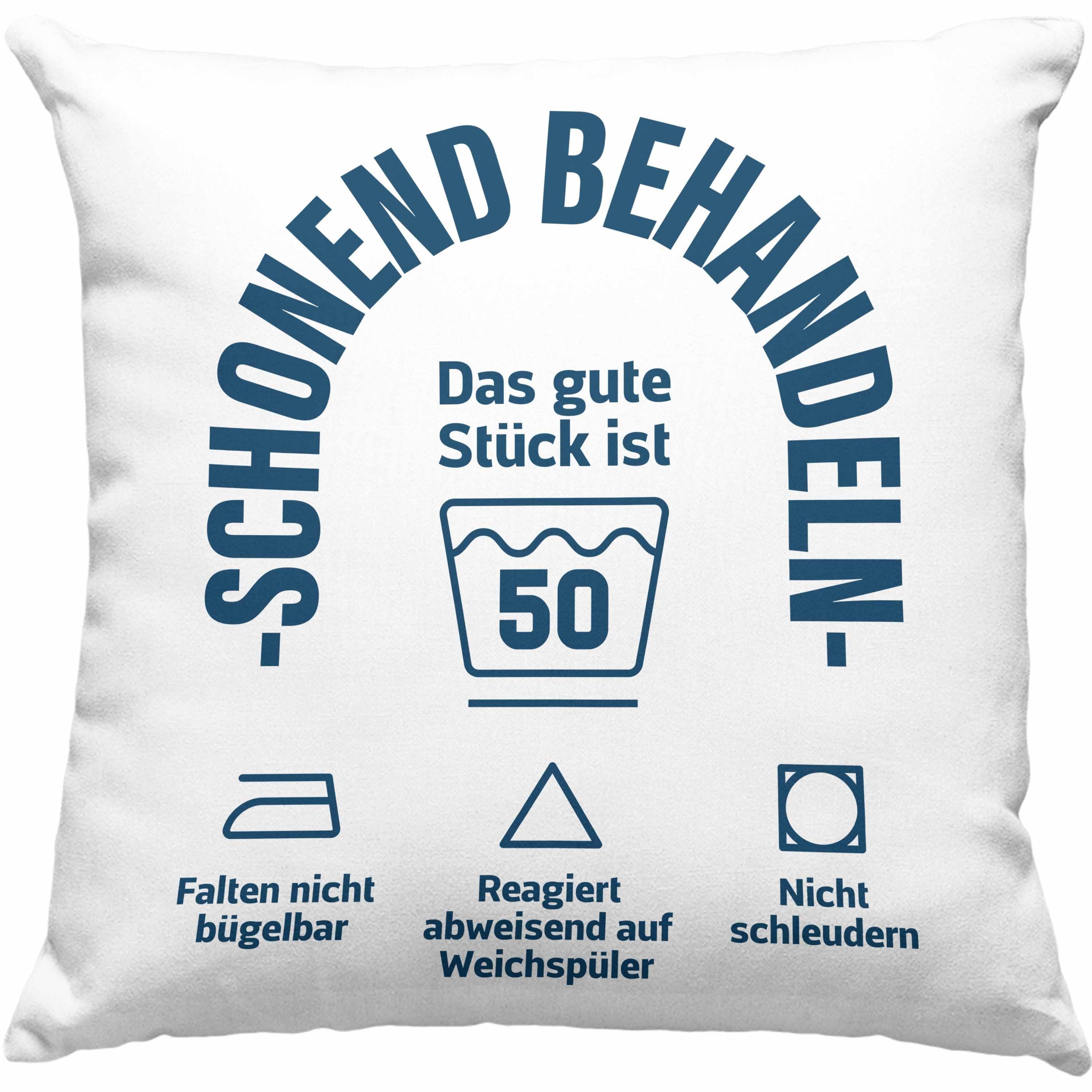 Trendation Dekokissen Trendation - 50. Geburtstag Geschenk Frau Lustig Kissen mit Füllung 40