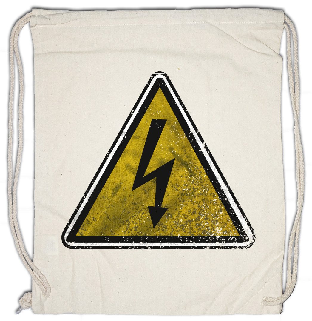 Turnbeutel Caution High Voltage Vintage Logo Sign Turnbeutel Hochspannung AC/DC