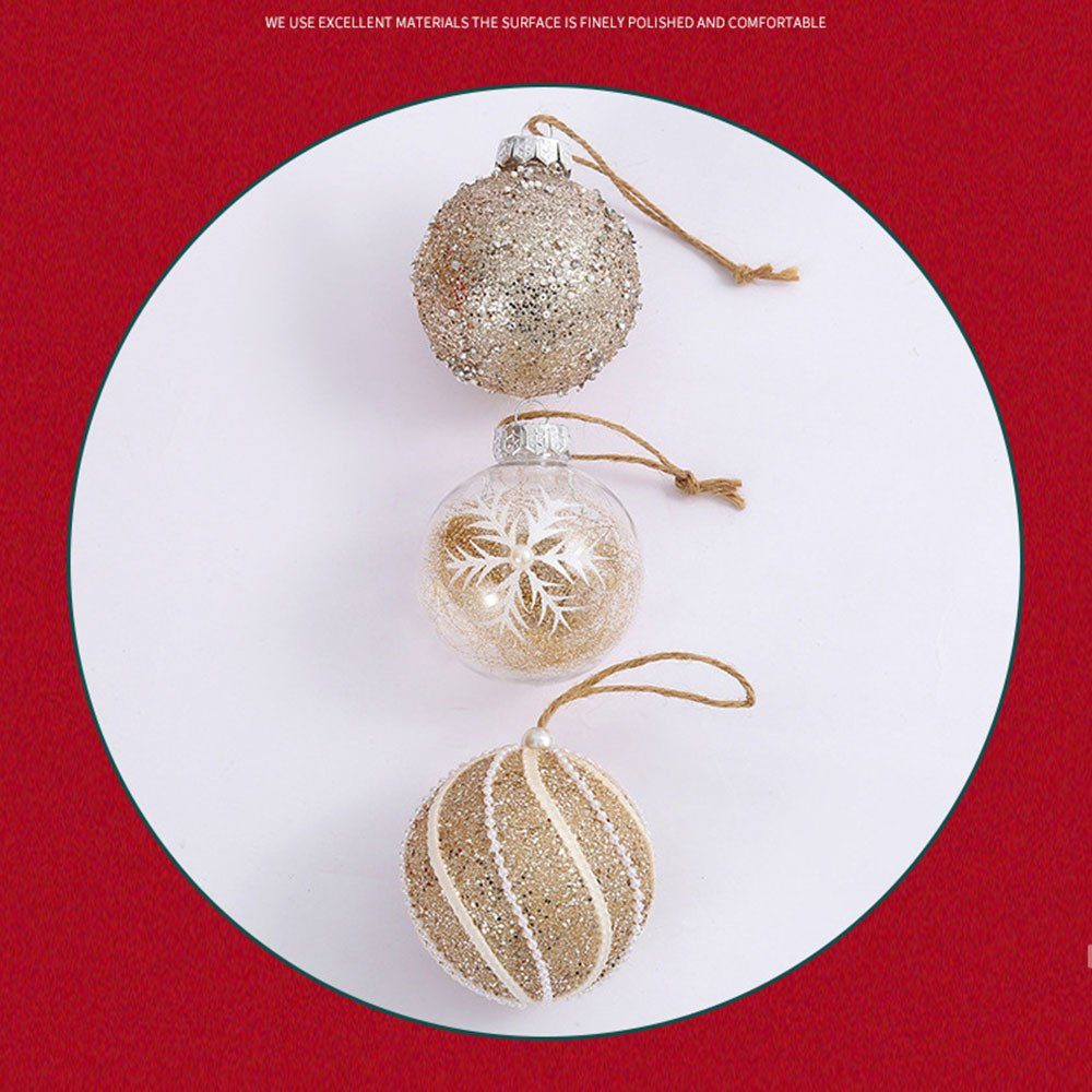 Blusmart Weihnachtsbaumkugel Weihnachts-Geschenkball, 3 Personalisierter Zarter, Einzigartiger