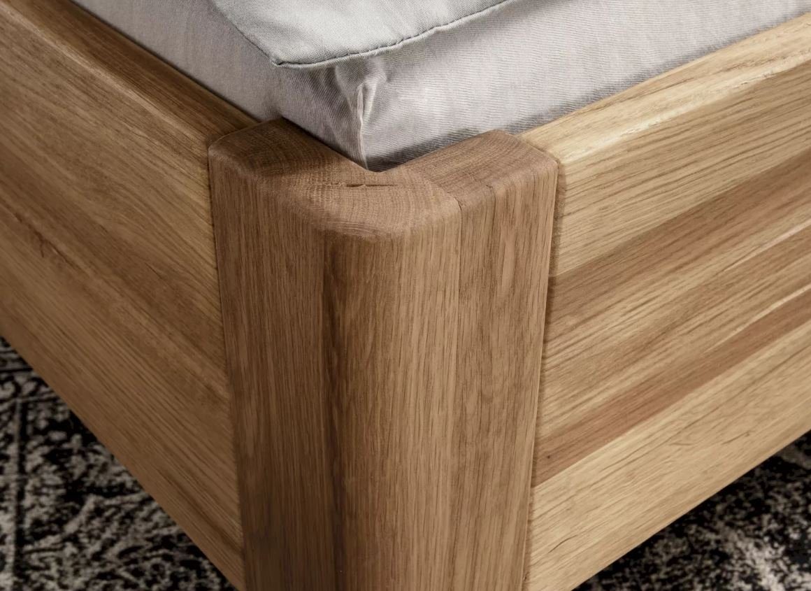 Main Möbel Massivholzbett Doppelbett 'Mona' 200x200cm Wildeiche geölt – Bild 5 von 5
