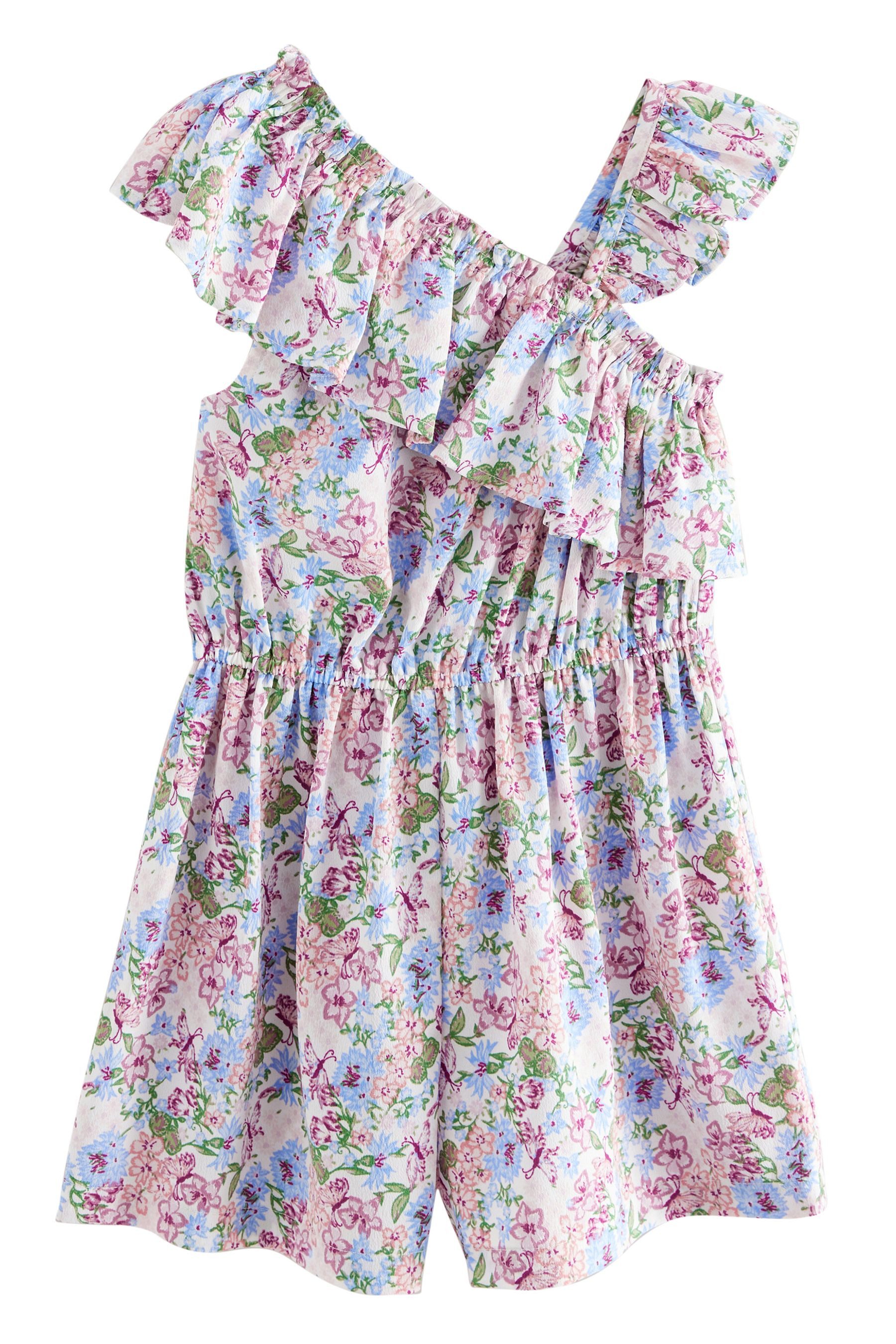 Playsuit Playsuit mit Rüschen an der Schulter