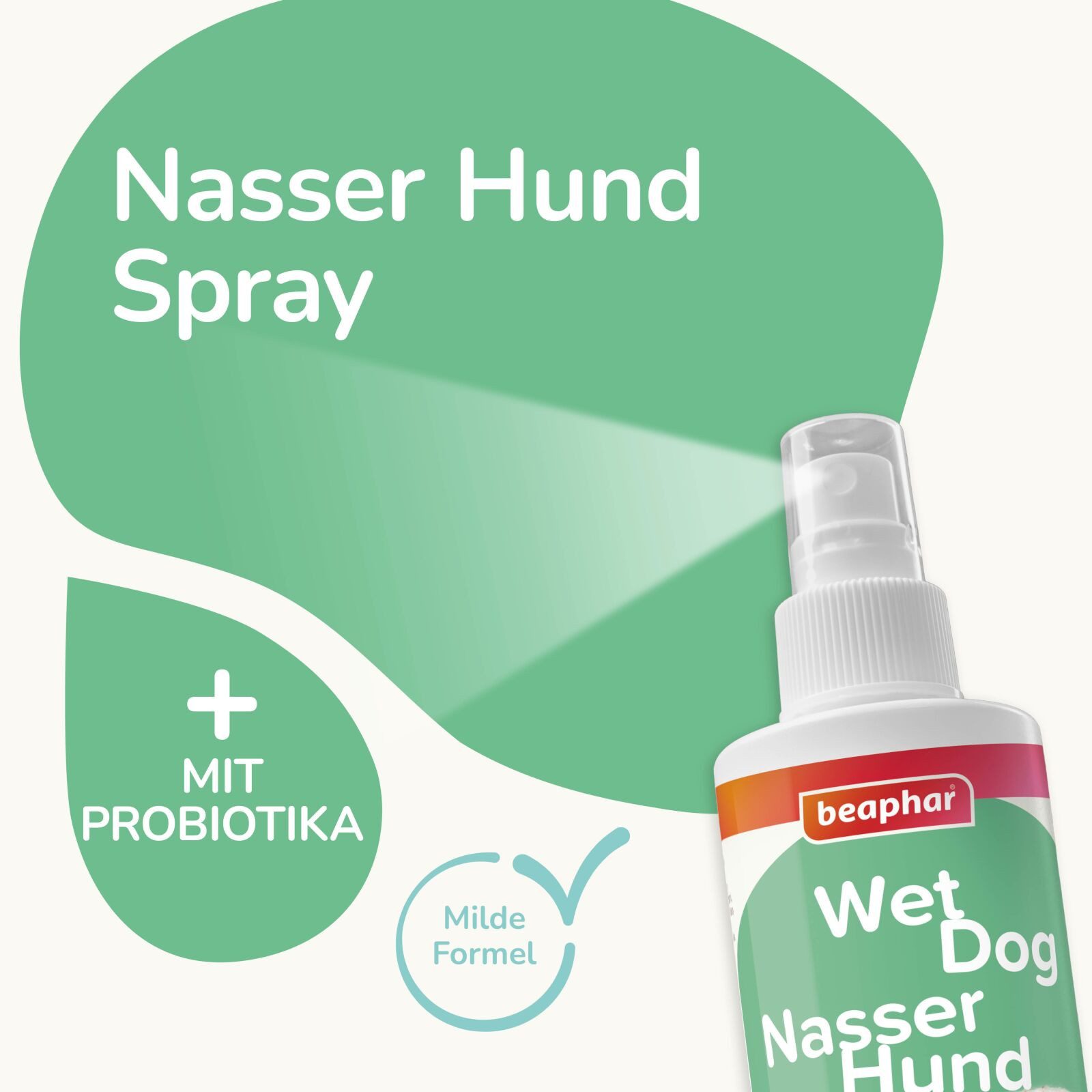 beaphar Geruchsentferner Nasser Hund Spray 6x 250 ml, neutralisiert den Geruch von Hunden