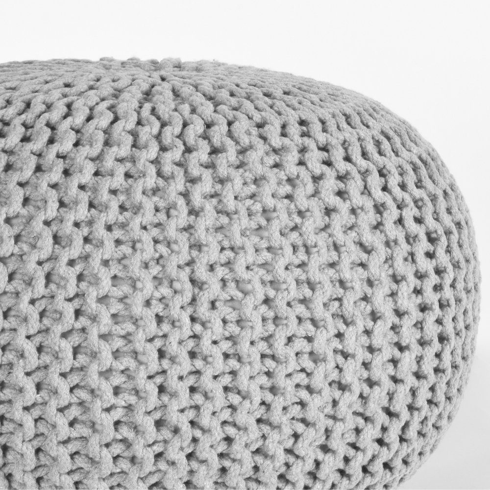 Hellgrau 350x500mm, RINGO-Living Möbel Baumwolle aus Stuhl Hocker in Mabel