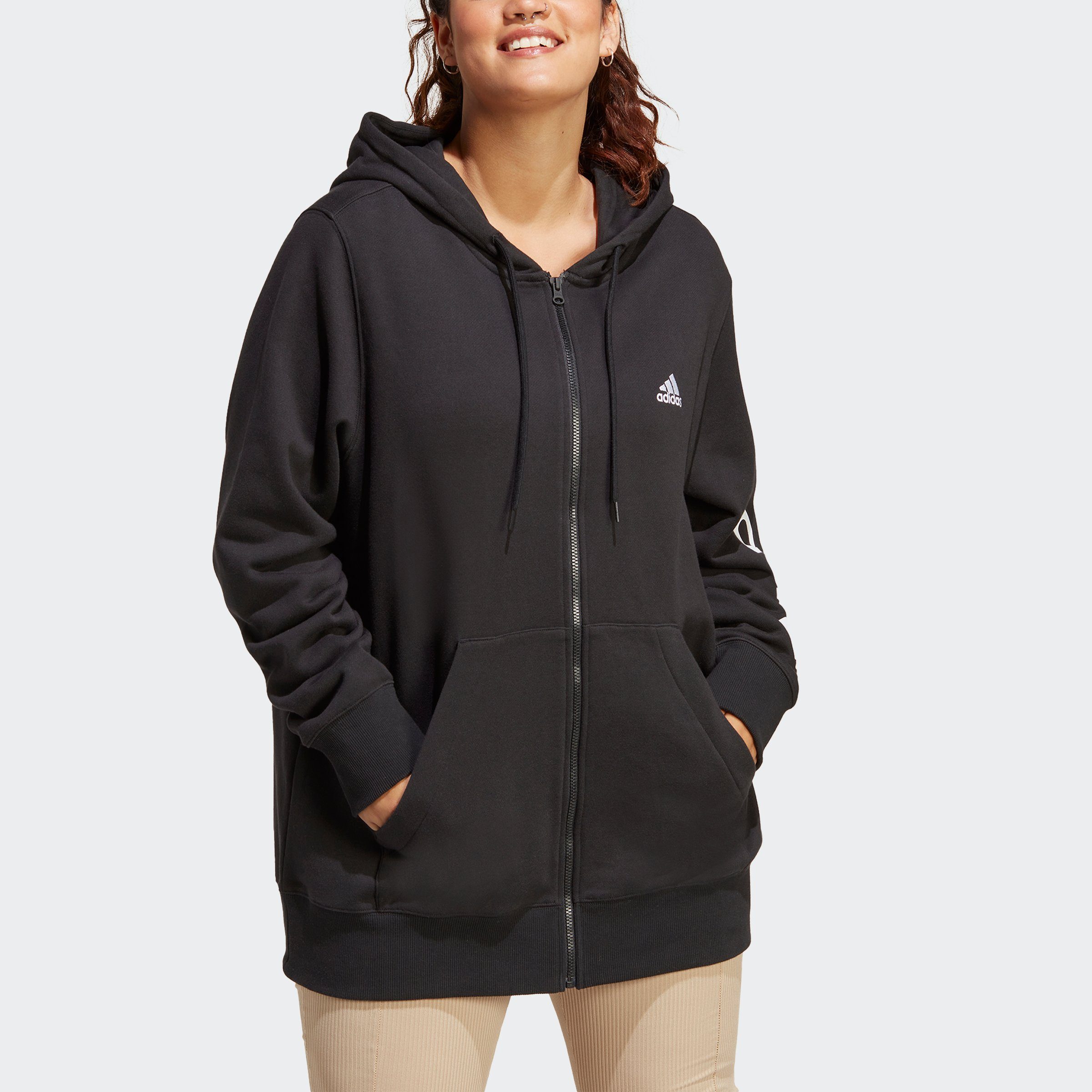 adidas Sportswear Kapuzensweatjacke W INLIN FT FZHD (1-tlg) Black / White