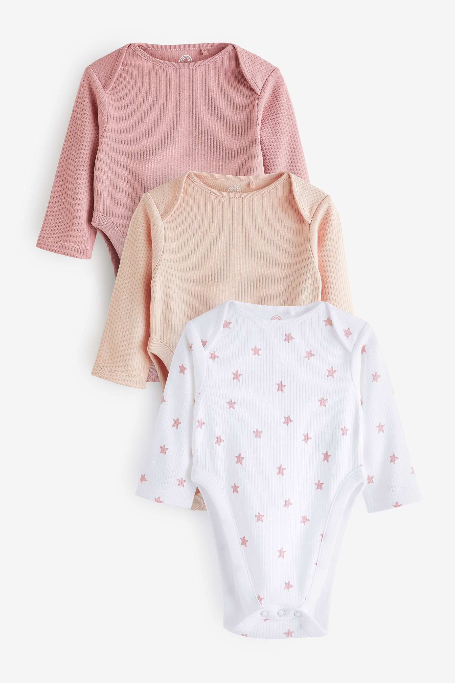 Next Langarmbody Langärmelige Bodysuits bei Hüftdysplasie 3er-Pack (3-tlg)