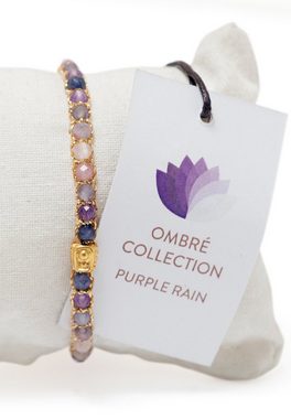 SAMAPURA Armband Ombre Purple Rain, Gold Faden