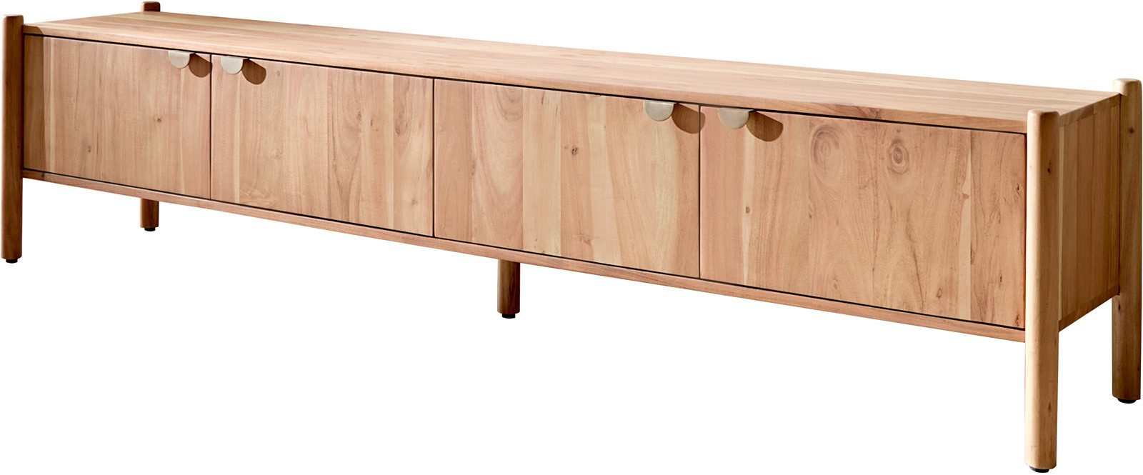 DELIFE Lowboard Caius, Akazie Aura 200 cm 4 Türen Lowboard