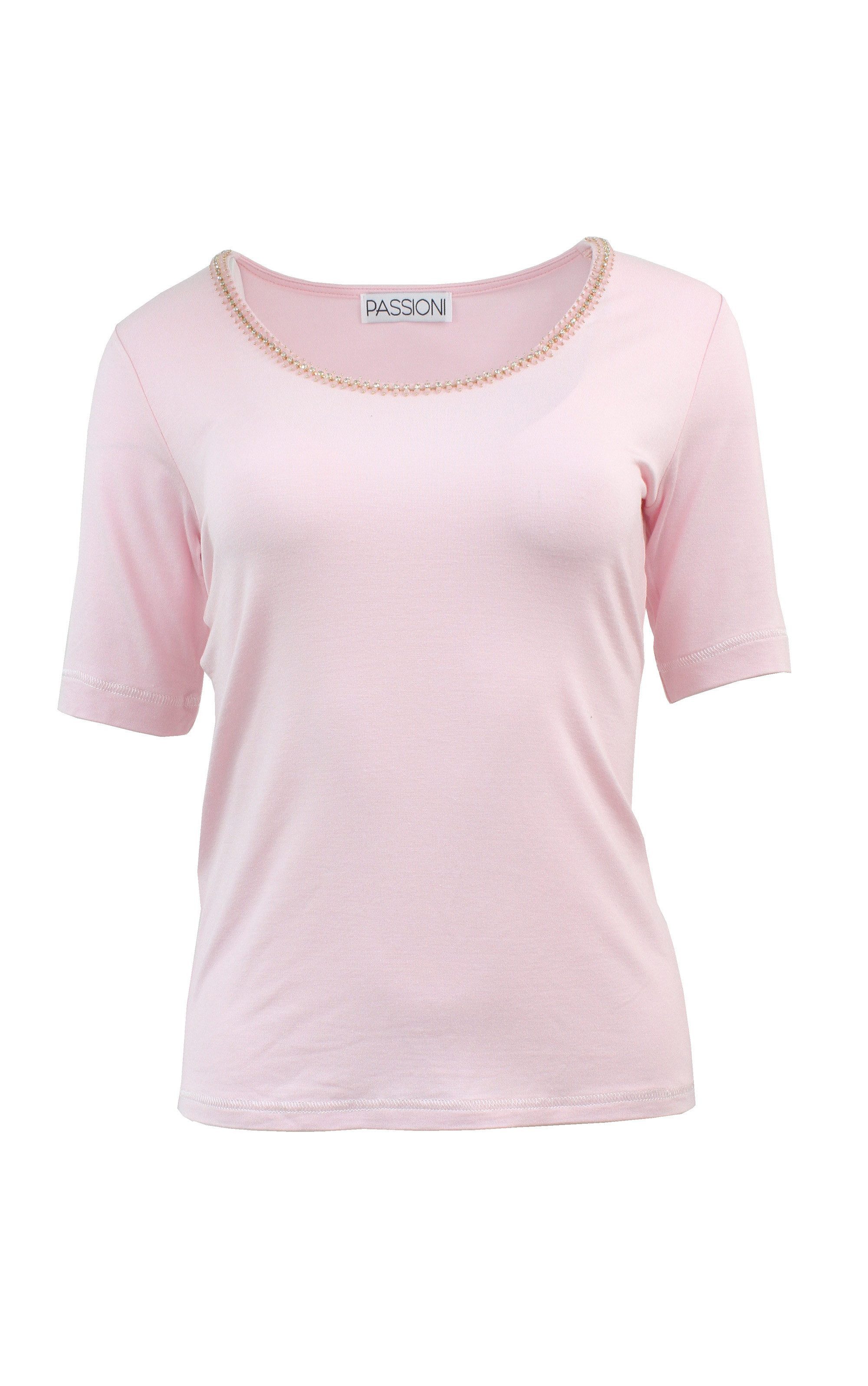 Passioni T-Shirt mit Kristalldetails günstig online kaufen