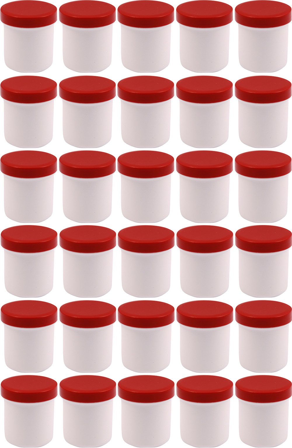 Doserie Kuhn Dose für Salben, Cremes oder Kleinigkeiten (Füllvolumen 12 ml (hoch), Höhe 31mm, 30 St., Salbendosen mit passenden Deckeln), Cremedose, Salbentiegel, Salbenkruke