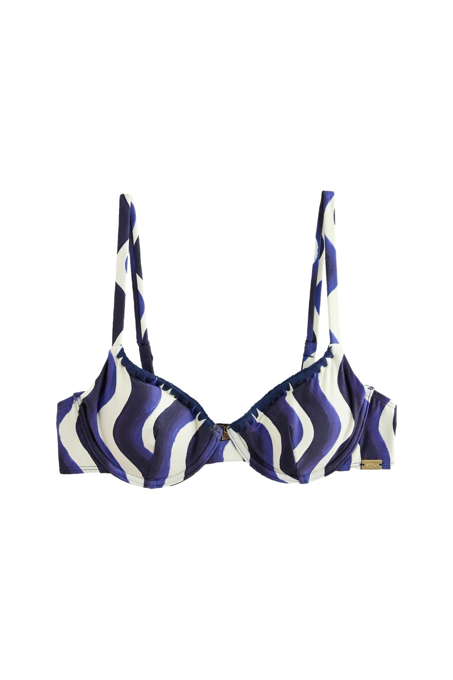 Triangel-Bikini-Top Laura Ashley Bikinioberteil mit Wave-Print