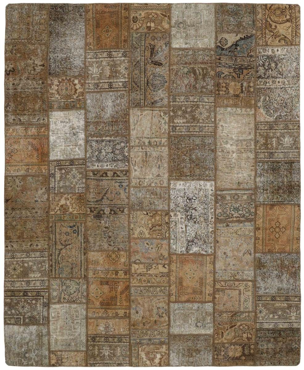 Orientteppich Patchwork 250x308 Handgeknüpfter Moderner Orientteppich, Nain Trading, rechteckig, Höhe: 5 mm