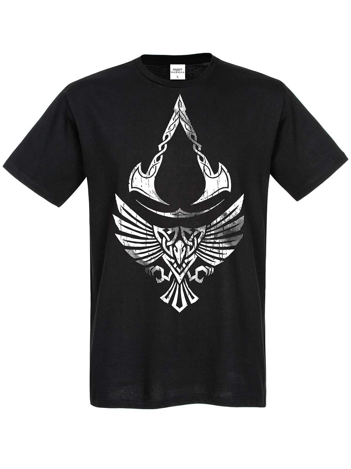 Nastrovje Potsdam T-Shirt Assassins Creed Valhalla Raven & Symbol
