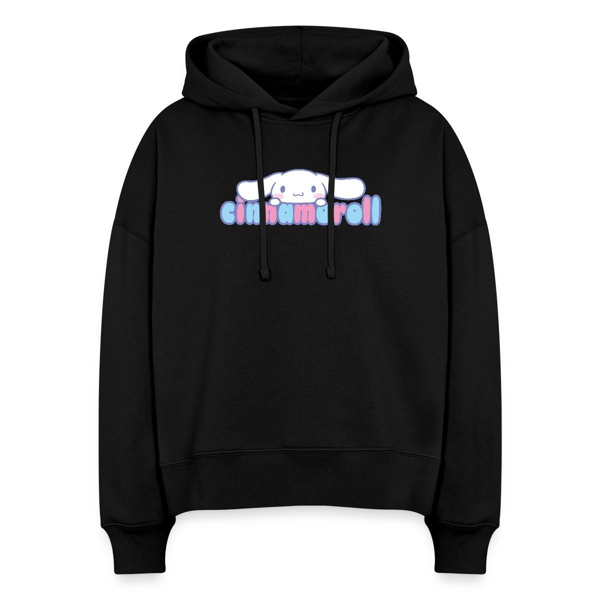 Hoodie Cinnamoroll Guckt Über Schriftzug Frauen Boxy Organic Hoodie
