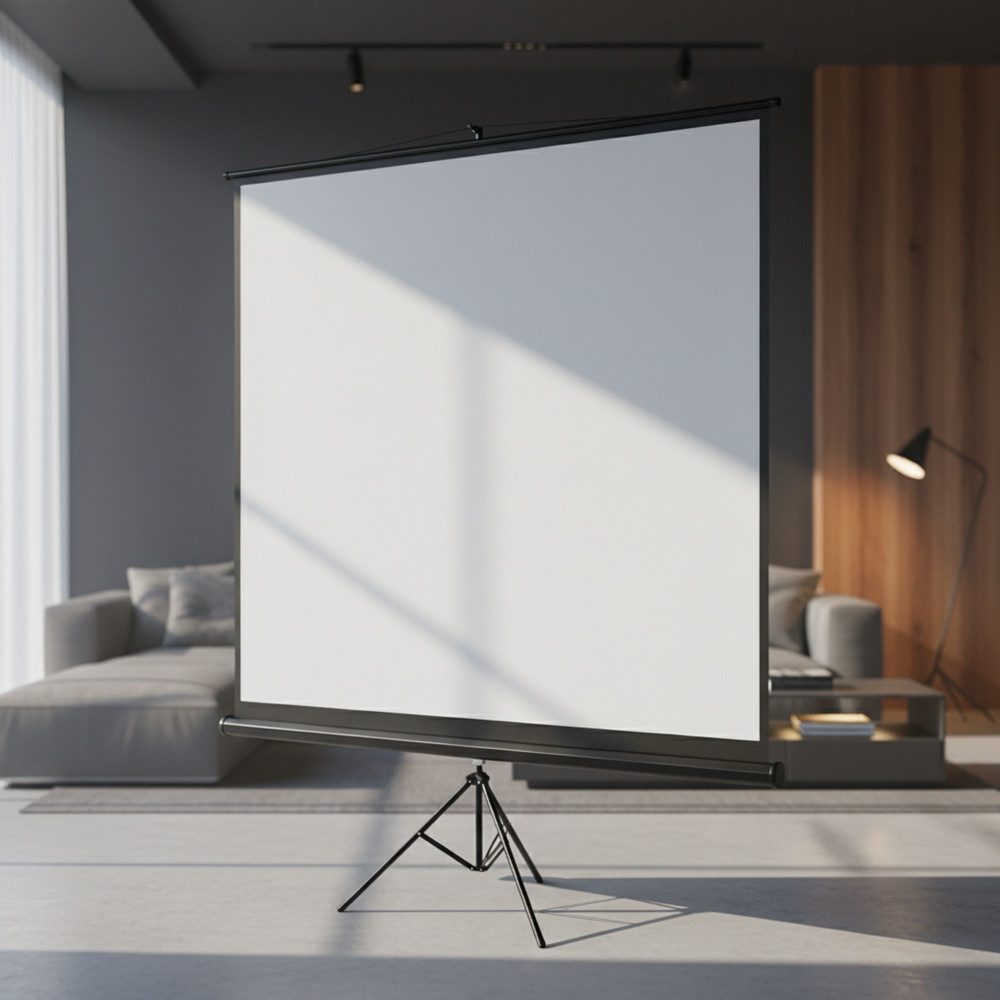 Mucola Mobile Beamer Stativleinwand 152CM Heimkino HD Präsentationswand Stativleinwand (mobiler Ständer)