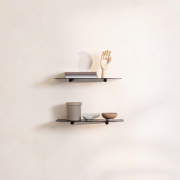 Metallbude Wandregal LENN S, schwebendes Design Regal aus Metall, minimalistisch, hochwertig