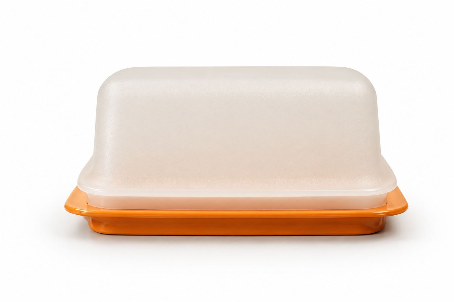 TUPPERWARE Butterdose Butterdose Butterschatz weiß orange Kühlschrank