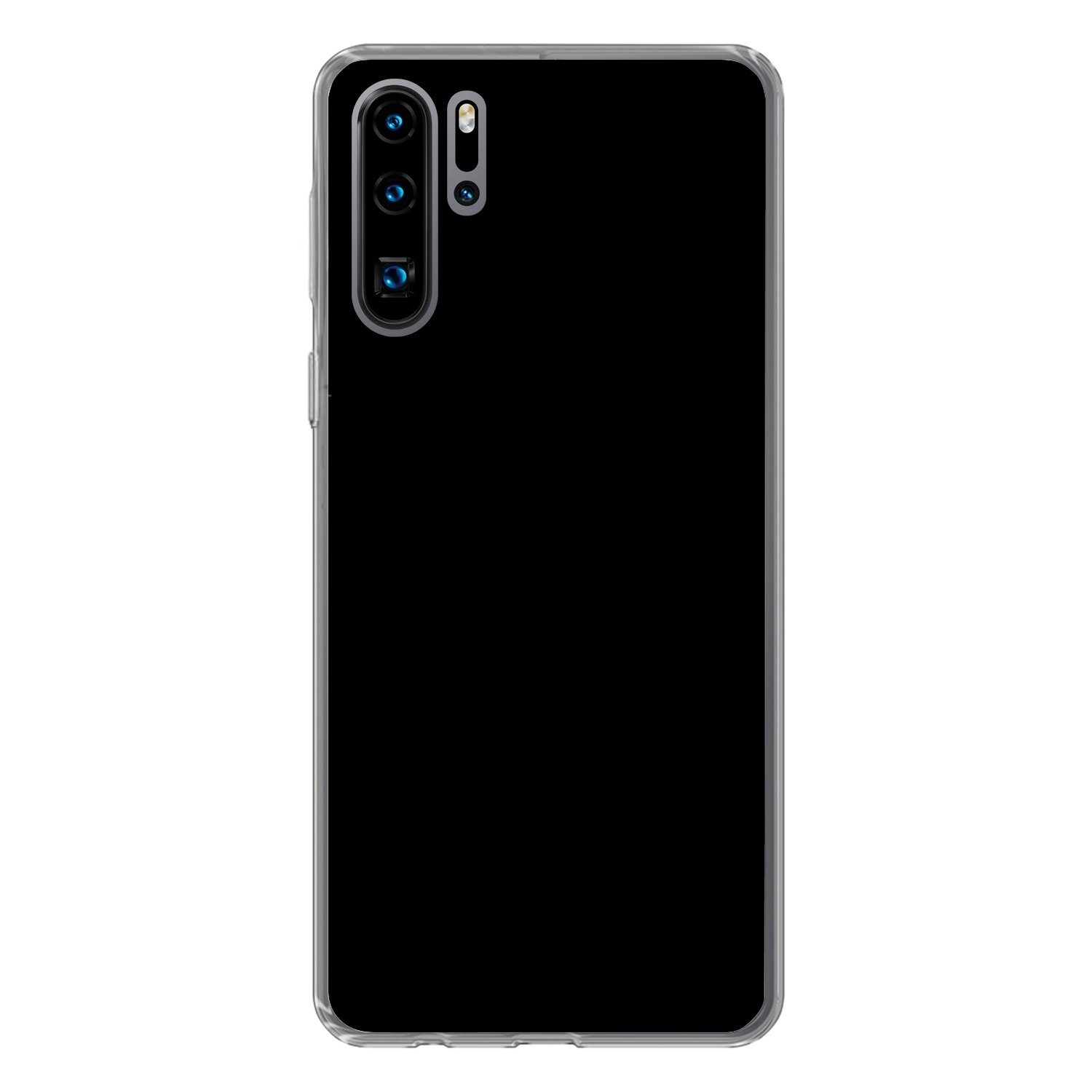 MuchoWow Handyhülle für Huawei P30 Pro Schwarz - Einfarbig, Handy Case, Silikon, Bumper Case Dünn