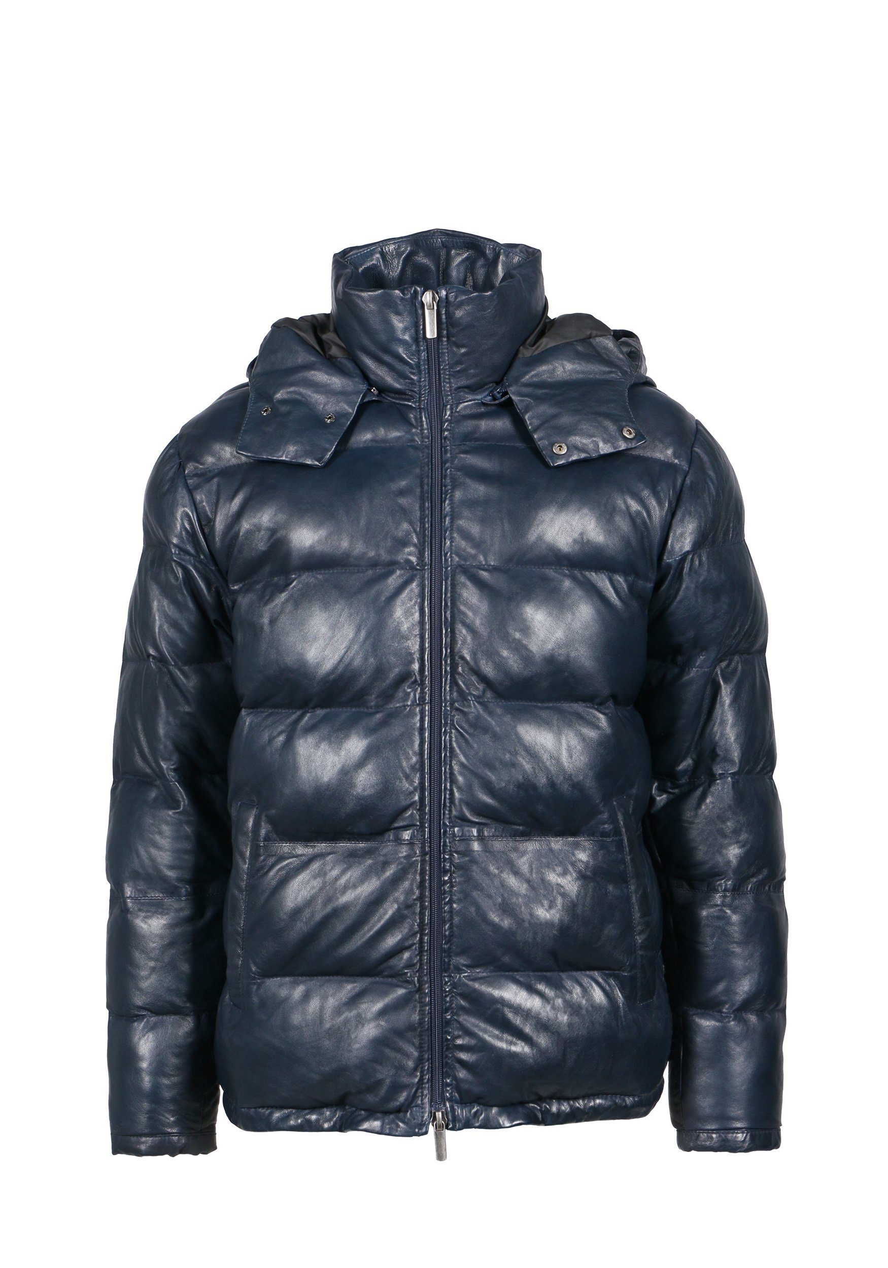 Freaky Nation Lederjacke Night Sky-FN Regular Fit, Gefüttert, mit abnehmbarer Kapuze arctic night