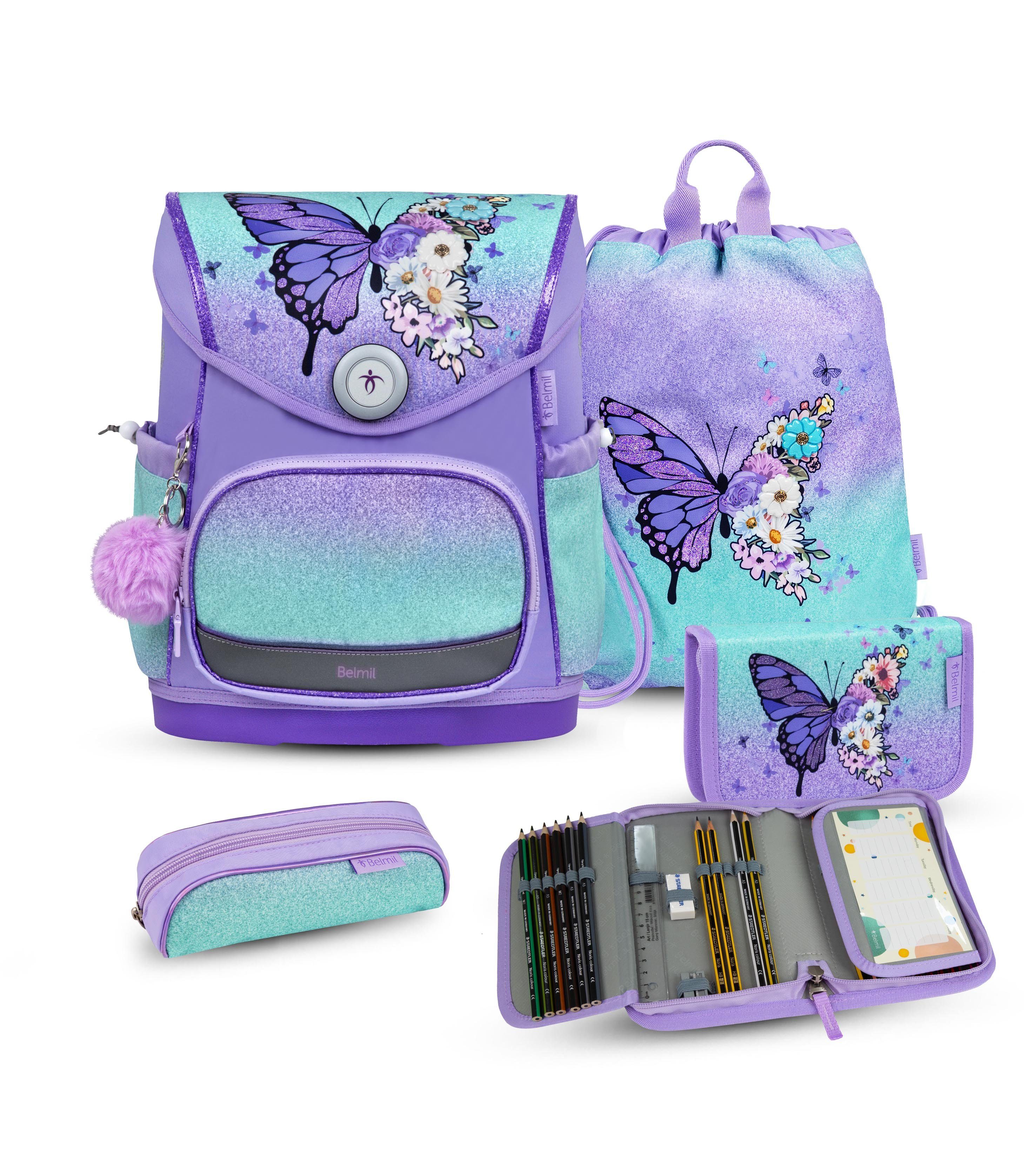 Belmil Schulranzen Compact Plus Schulranzen-Set 5-tlg
