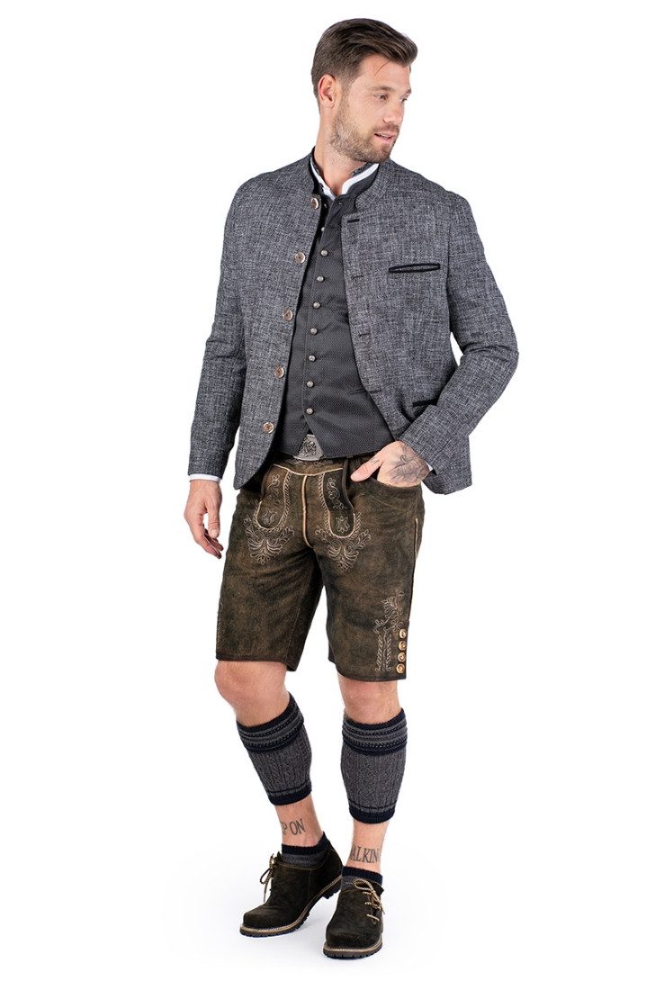 Gebr. Weis menswear Trachtenjanker Janker - FÜSSEN - dunkelgrau melange