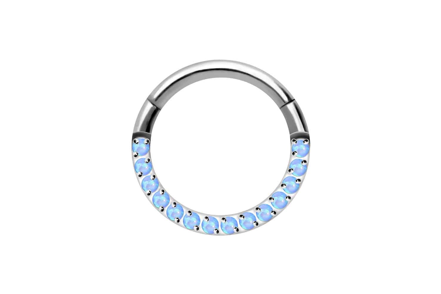 Nasenpiercing Titan Segmentring Clicker SYNTHETISCHE OPALE Ohrpiercing Septum Nase