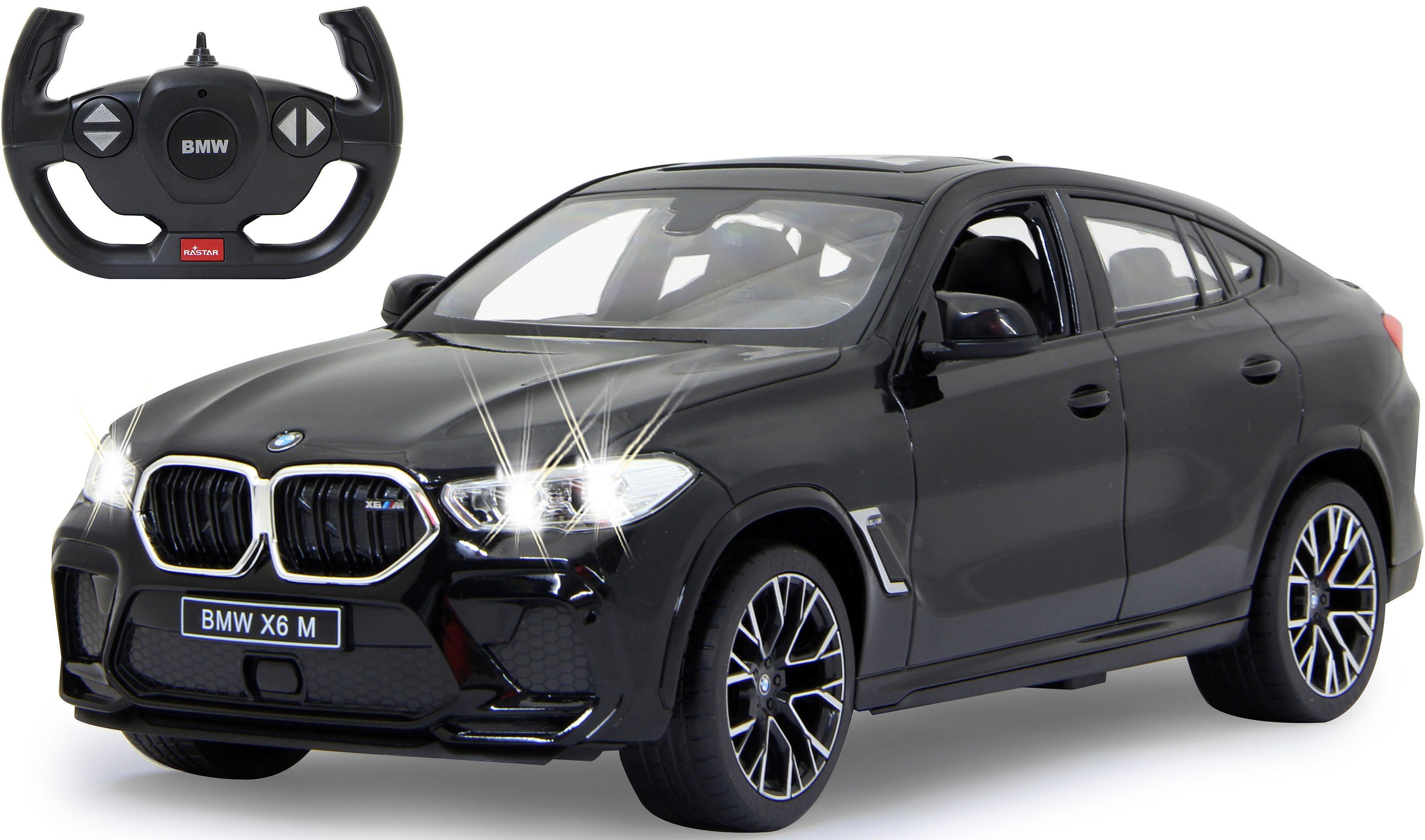 Jamara RC-Auto Deluxe Cars, BMW X6 M 1:14, schwarz - 2,4 GHz, mit  LED-Lichtern
