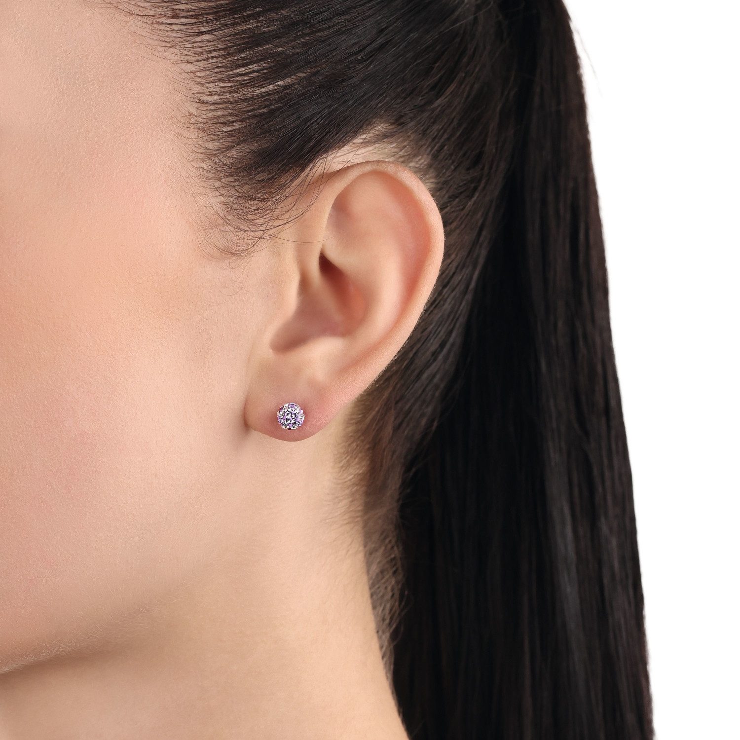 Amor Paar Ohrstecker, mit Zirkonia (synth)