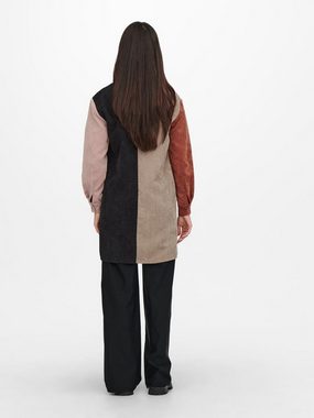JACQUELINE de YONG Shirtkleid Oversized Mini Cordkleid Lange Shaket Hemd Übergangsjacke JDYULLA (lang) 4678 in Braun