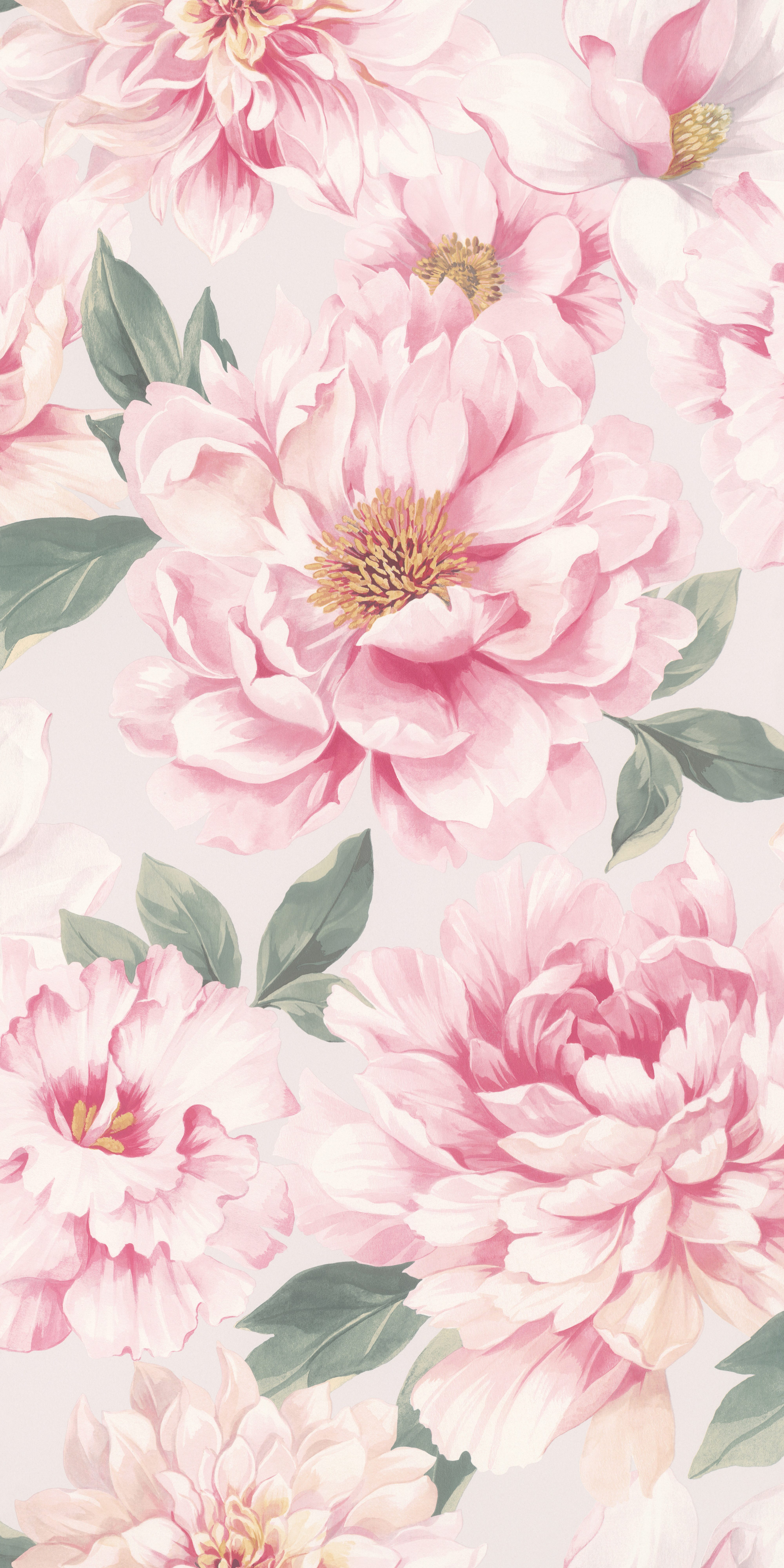 Rasch Papiertapete Tapete 201345 mit Blumen, glatt, geblümt, Blumentapete günstig online kaufen