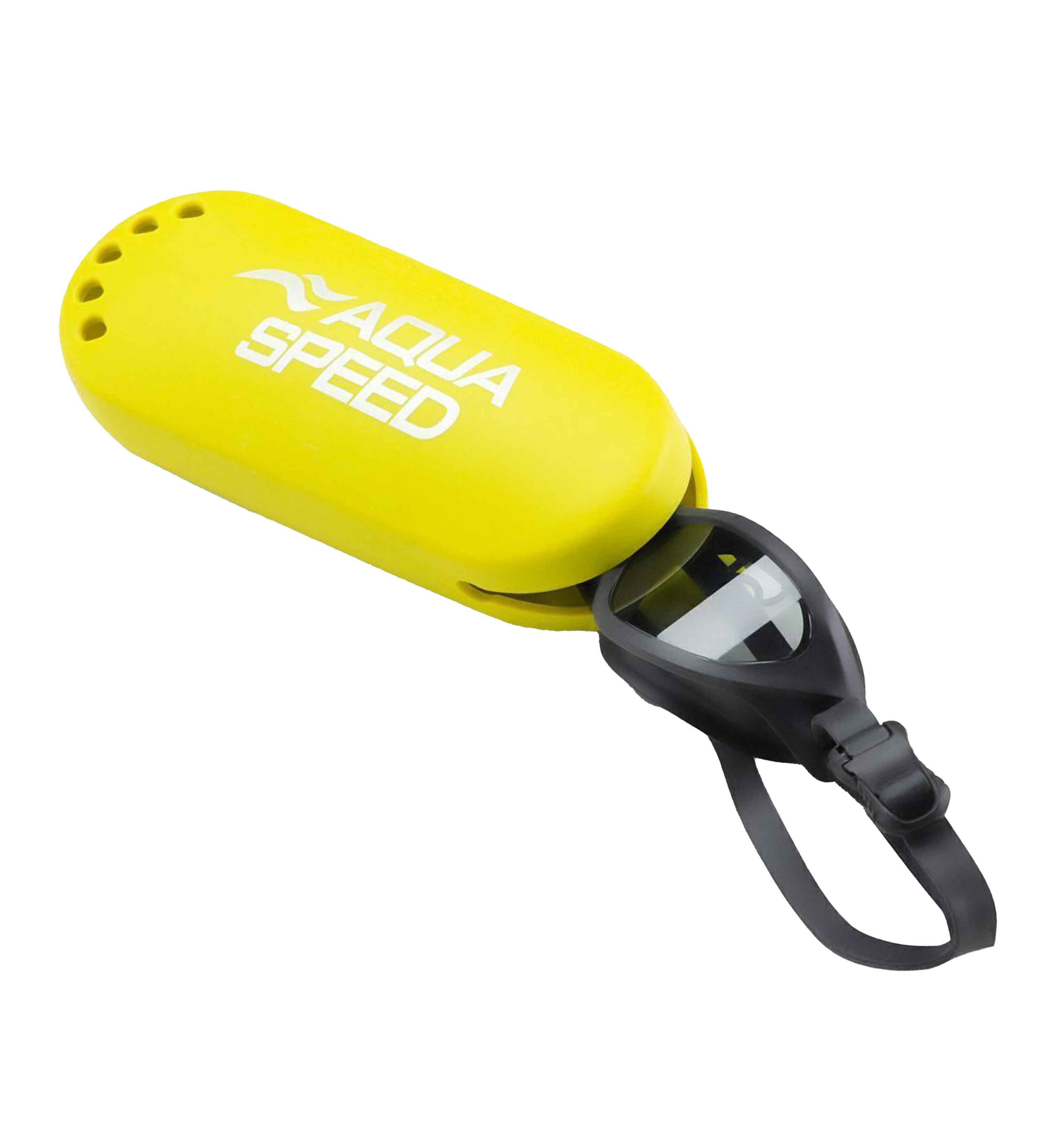 Aqua Speed Schwimmbrille Soft Case für Schwimmbrillen – Flexibel & wasserdicht, Gelb, Hygienisch & leicht zu reinigen – Perfekt für nasse Ausrüstung