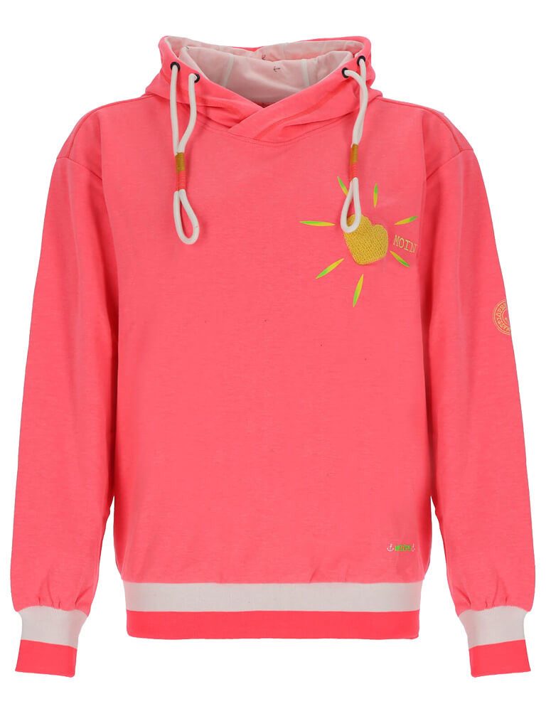 Wattlöper Kapuzenpullover Damen Sweathoody mit Frottee-Herz günstig online kaufen