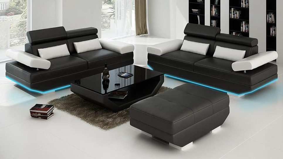 JVmoebel Sofa Ledersofa K5009E in modernem Design und eleganter Optik, Made in Europa