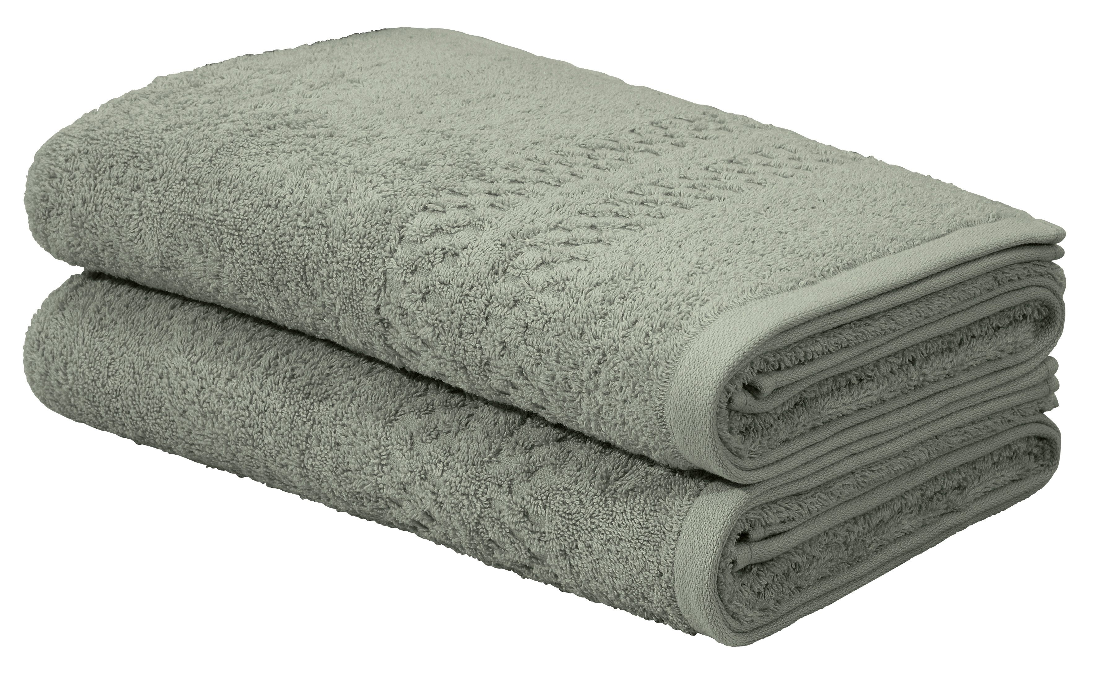 OTTO home Duschtücher Regona, Duschtücher 70x140cm, flauschig und weich, 500 gr/m², Frottier (Set, 2-St), Premium Handtücher mit Bordüre, Set, 100% Baumwolle, 5 Jahre Garantie