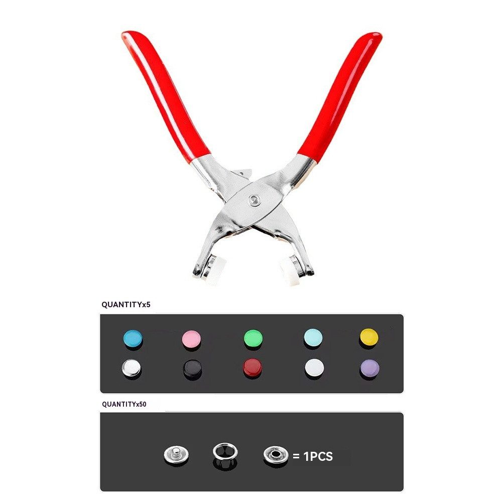 PODOFO Druckknopf Nähfrei Druckknöpfe 50 Set mit Handdruckzangen-Werkzeug für DIY