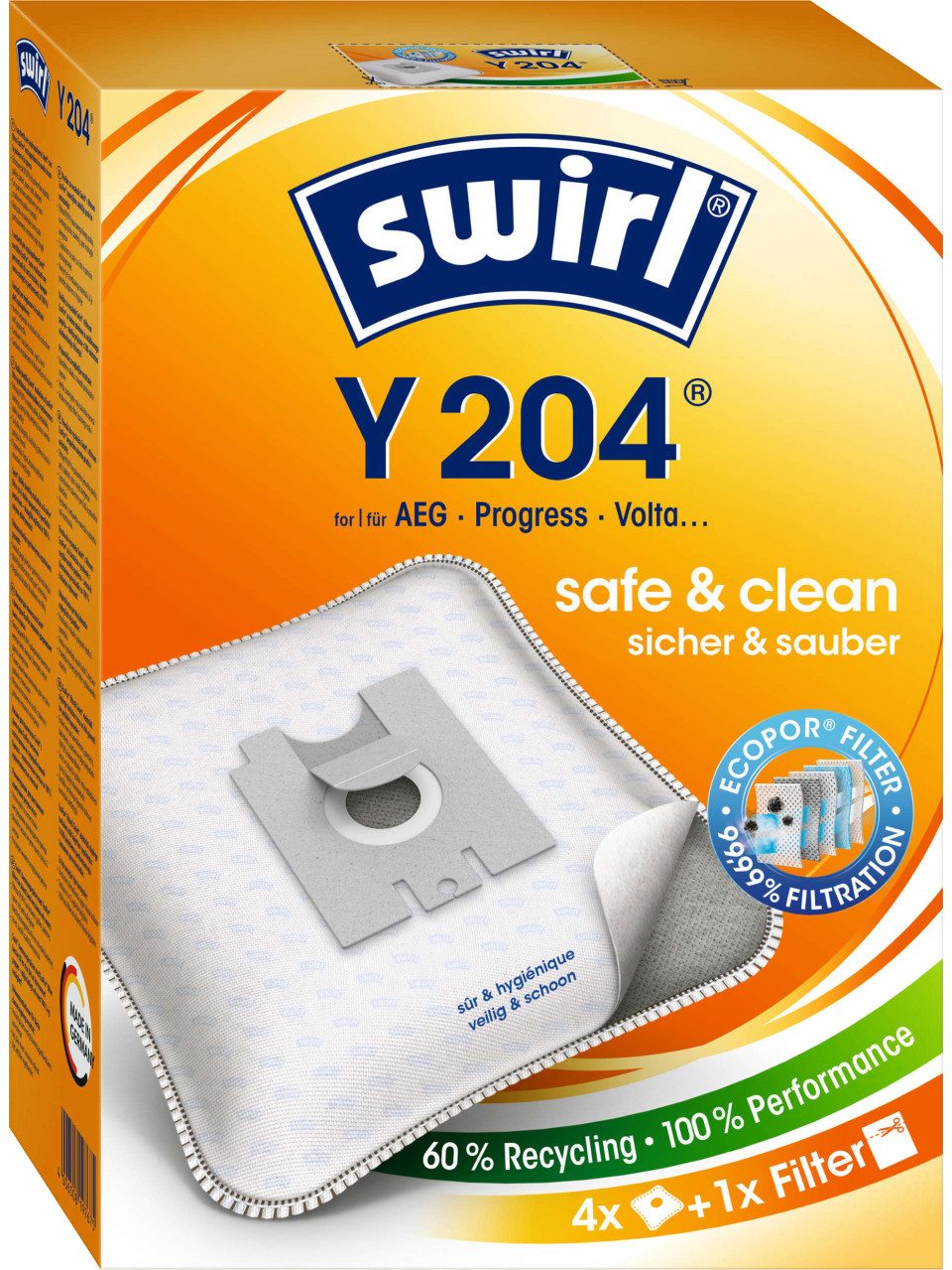 Swirl Пылесборники Swirl Y 204 EcoPor Пылесборники 4 Staubbeutel