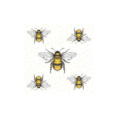 Ambiente Papierserviette Bienen, (20 St), 33 cm x 33 cm